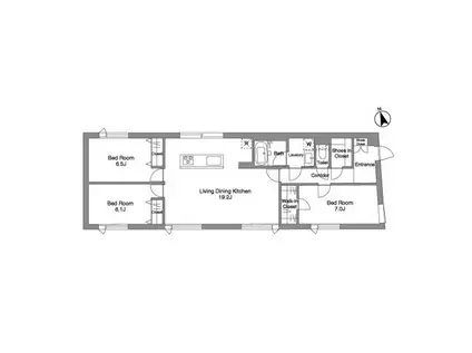 スタイリオ桜新町(3LDK/2階)の間取り写真