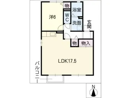 セジュール大崎(1LDK/2階)の間取り写真