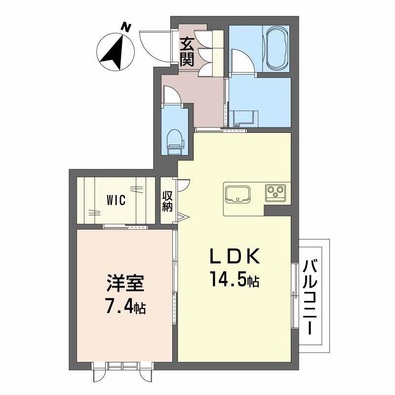 シャーメゾン パン サンク(1LDK/2階)の間取り写真