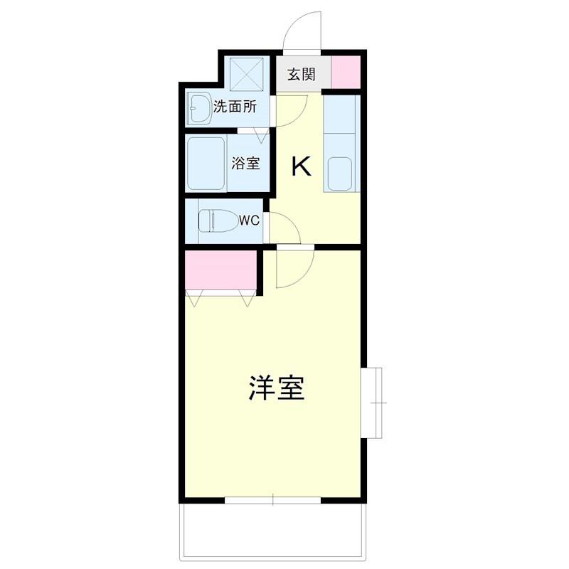 MONATIS II(1K/1階)の間取り写真