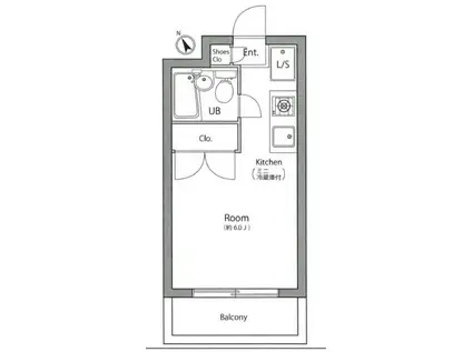 レイグリーンヒルズ保土ヶ谷(ワンルーム/4階)の間取り写真
