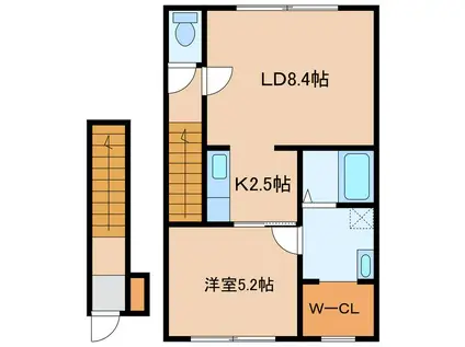 MIHARA FLATSミハラフラッツ(1LDK/2階)の間取り写真