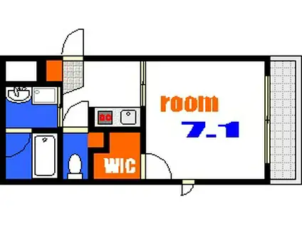 アガトンツインズA(1K/3階)の間取り写真