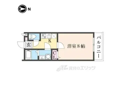 ウェルビーKOTO(1K/2階)の間取り写真