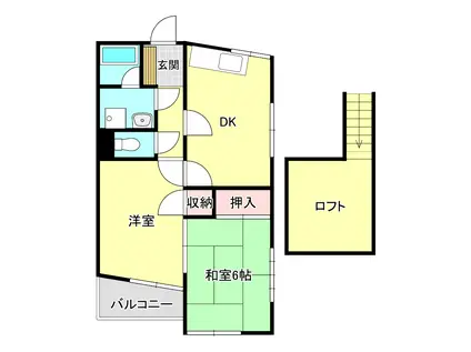 ファーストヴィラ(2DK/2階)の間取り写真