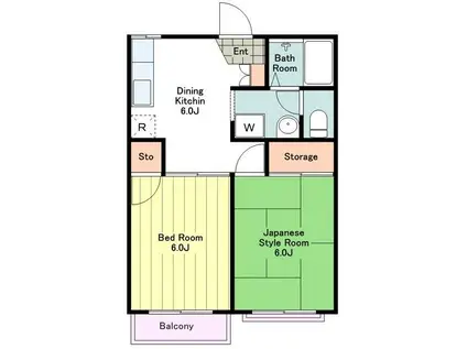 グランドメゾン栄(2DK/2階)の間取り写真