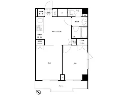 ルーブル大森山王弐番館(2DK/5階)の間取り写真