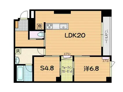 IINE(1SLDK/2階)の間取り写真