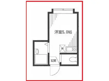 ピアチューレ(ワンルーム/1階)の間取り写真