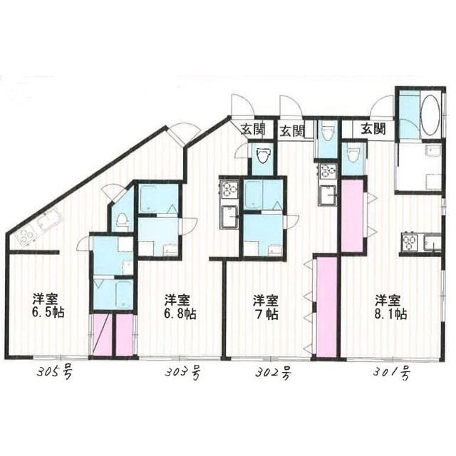 田町駅前ビル(1K/3階)の間取り写真