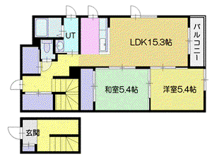 フォレスト(2LDK/2階)の間取り写真