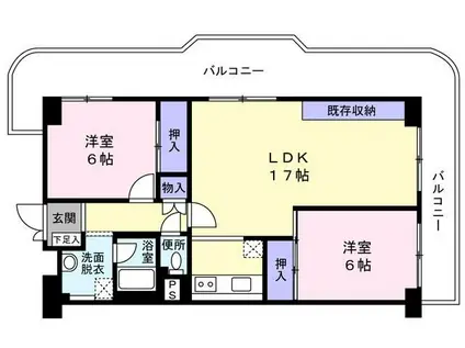 桜台パインクレスト(2LDK/7階)の間取り写真