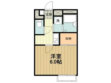 レオパレスドルチェ(1K/3階)の間取り写真