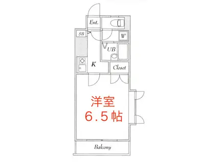 メゾン ド ムートン(1K/2階)の間取り写真