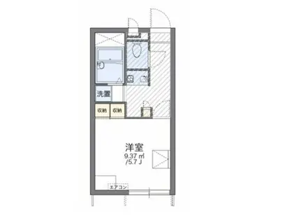 レオパレスマユリカV(1K/1階)の間取り写真