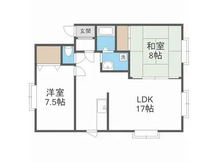 パークヴィラII(2LDK/2階)の間取り写真