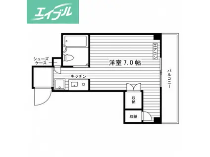 エステートタケタニ(ワンルーム/2階)の間取り写真