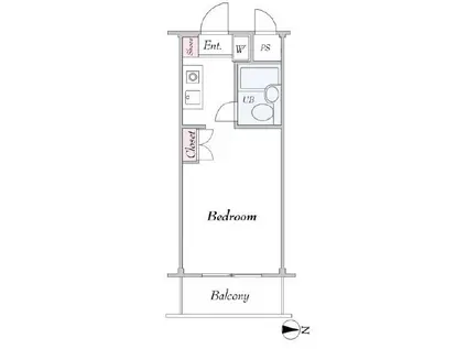 NJK鶴見寮(ワンルーム/5階)の間取り写真
