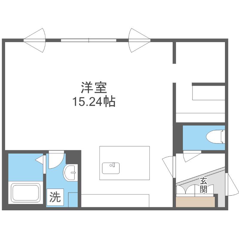 ピオネロ月寒(1LDK/4階)の間取り写真