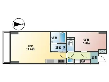 サクラーレ(1LDK/3階)の間取り写真