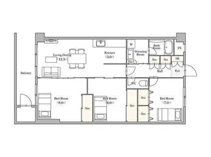 PLENDY浦和別所(3LDK/1階)の間取り写真