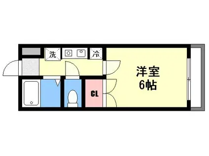 サンライズ草津南(1K/5階)の間取り写真