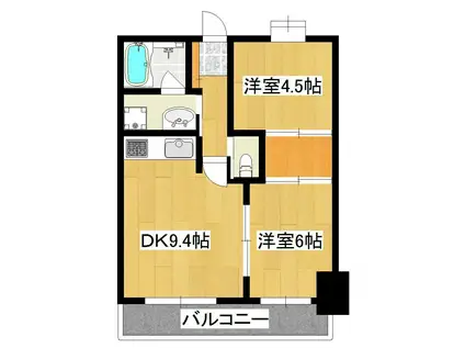 マーベラスコート(2DK/7階)の間取り写真