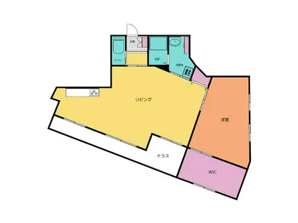 スリーティアラズ(1LDK/1階)の間取り写真