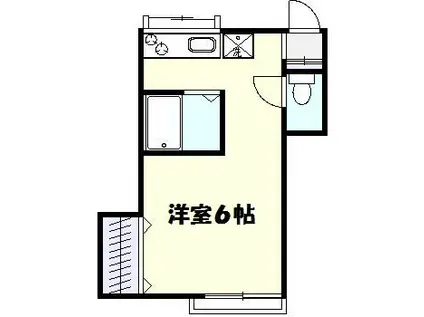 コーポ高橋(ワンルーム/2階)の間取り写真