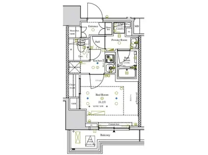 アークマーク浅草(1K/8階)の間取り写真