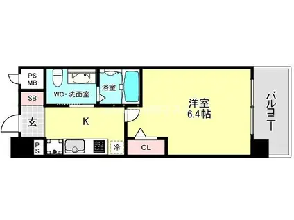 ルミエールK(1LDK/3階)の間取り写真