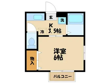 戸越銀座プレイス(2LDK/5階)の間取り写真