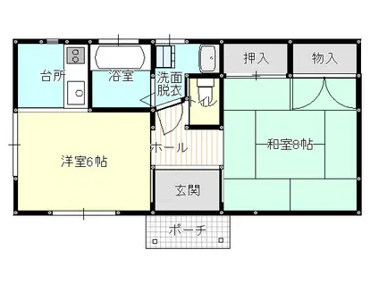 コーポ・サトウ(1LDK/1階)の間取り写真