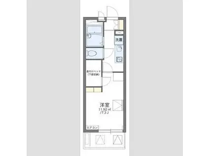レオパレス和(1K/3階)の間取り写真
