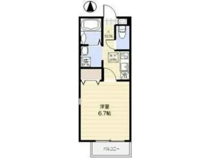 クレイス武蔵関(1K/1階)の間取り写真