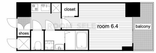 S-RESIDENCE熱田(1K/12階)の間取り写真