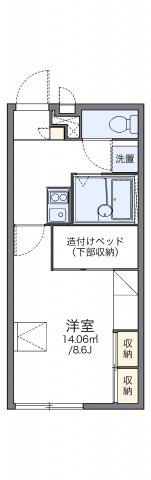 レオパレスクレール黒野(1K/2階)の間取り写真
