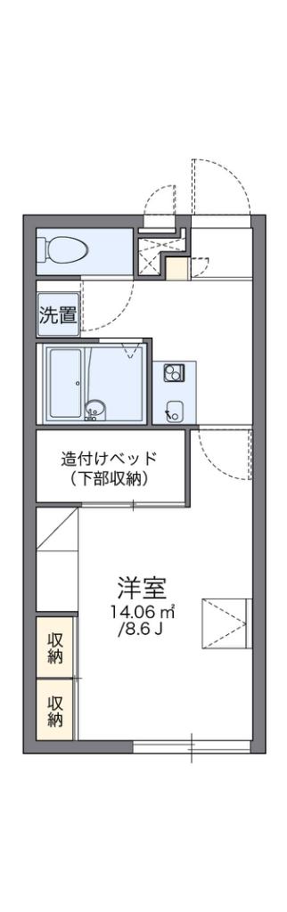 レオパレスBOSHUKE大久保(1K/1階)の間取り写真