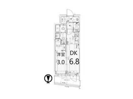 エステムコート名古屋上前津(1DK/13階)の間取り写真