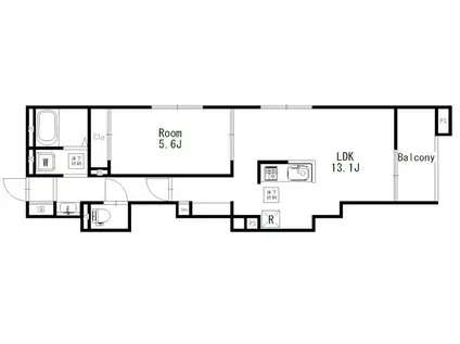 シャトネルA(1LDK/1階)の間取り写真