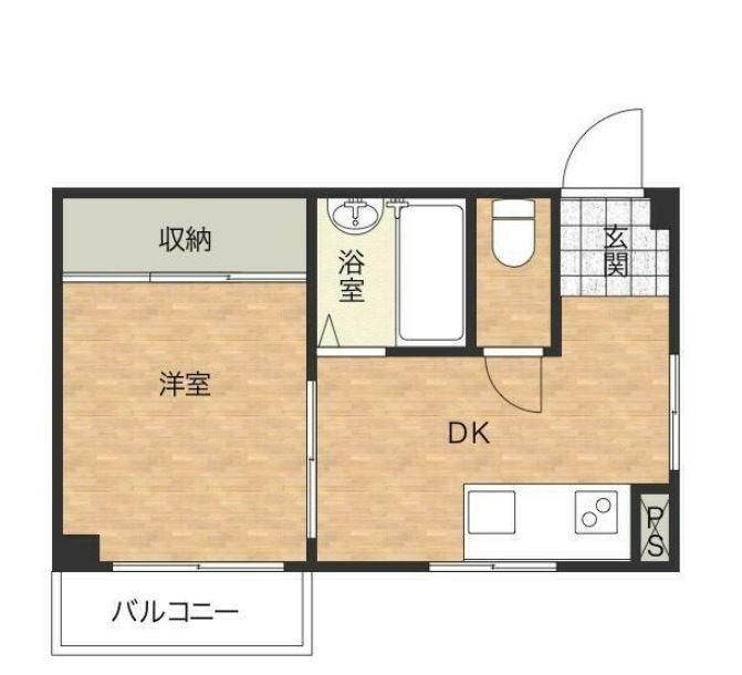 APARTMENT PONO(1DK/4階)の間取り写真
