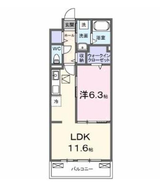 メゾン・ド・フロレゾン(1LDK/1階)の間取り写真