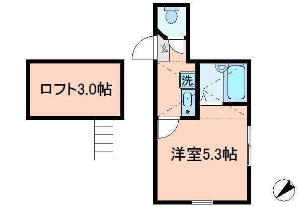エスポワール池袋(1K/3階)の間取り写真