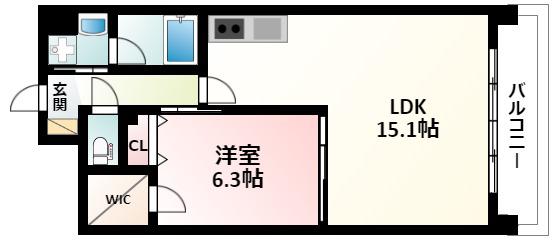 ア・ミュゼ新大阪(1LDK/12階)の間取り写真
