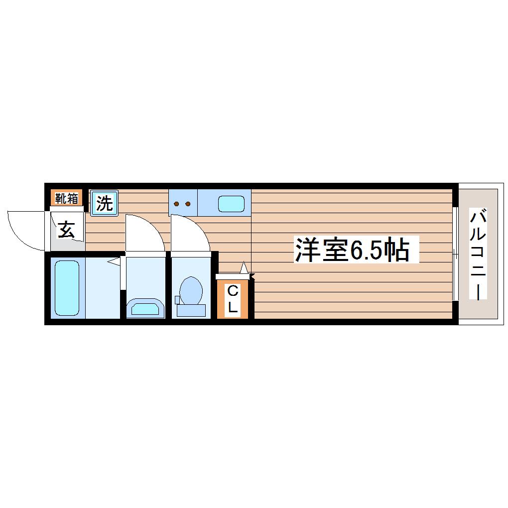 ND郡山(ワンルーム/2階)の間取り写真