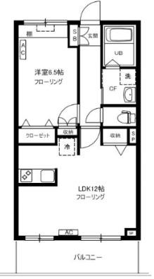 アークテラス多磨(1LDK/2階)の間取り写真