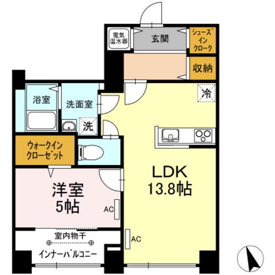 メゾン ド ソレイユ(1LDK/3階)の間取り写真