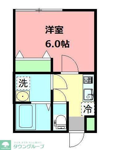 アーニャ南栗原(1K/1階)の間取り写真