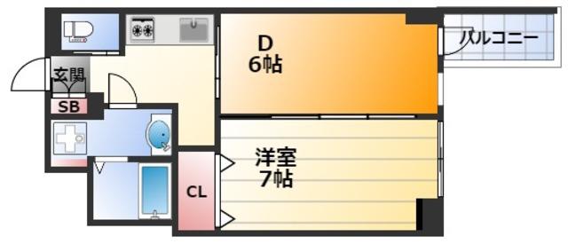 コンフォリア・リヴ新大阪ウエスト(2K/12階)の間取り写真