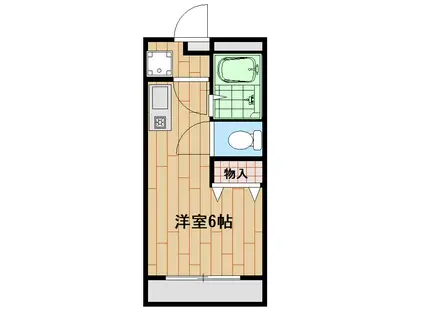 アルムコーポ深谷(ワンルーム/3階)の間取り写真